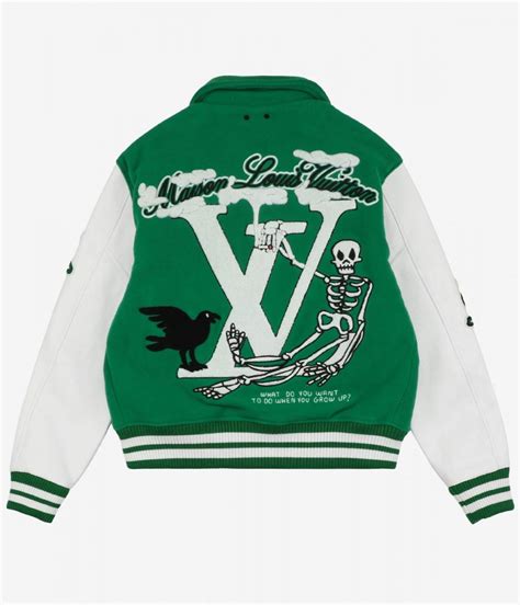 louis vuitton white varsity jacket|louis vuitton varsity jacket price.